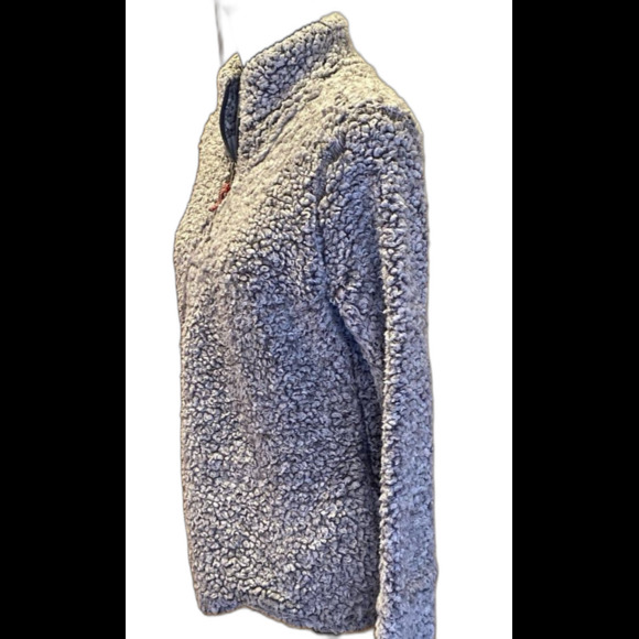Weatherproof Jacket Vintage Lined Teddy Bear Pullover 1/4 Zip Grey Size Medium - Picture 1 of 11